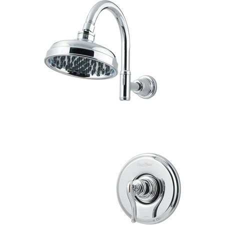 PFISTER Single Handle 2 Hole Ashfield Shower Trim, Chrome, Polished chrome LG89-7YPC