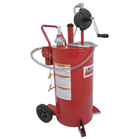LINCOLN LUBRICATION Fuel Caddy W/ 2 Way Filter System, 25 Gallon LIN3677