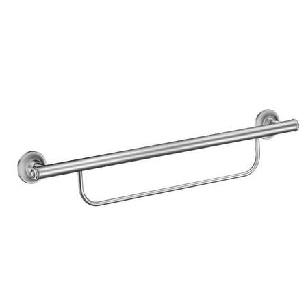 MOEN 24" L, Vertical or Horizontal Bars, Stainless Steel, Grab Bar with Towel Bar Bright Chrome 24 LR2350DCH