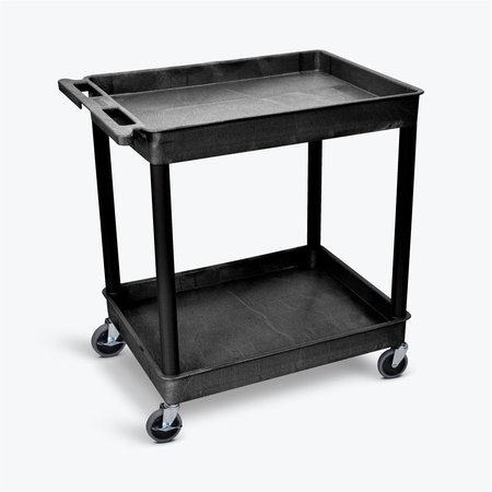 LUXOR Plastic Utility Cart, 2-Shelf LUXTC11