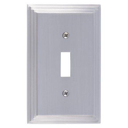 BRASS ACCENTS Classic Steps Single Switch, Number of Gangs: 1 Satin Nickel Finish M02-S2500-619