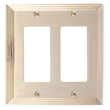 BRASS ACCENTS Classic Steps Double GFCI, Number of Gangs: 2 Polished Brass Finish M02-S2570-605