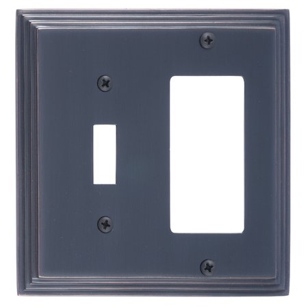 BRASS ACCENTS Classic Steps Double - 1 Switch/1 GFCI, Number of Gangs: 2 Venetian Bronze Finish M02-S2571-613VB