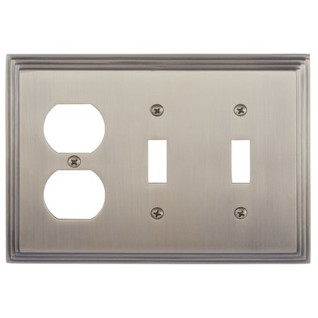 BRASS ACCENTS Classic Steps Triple - 2 Switch/1 Outlet, Number of Gangs: 3 Antique Brass Finish M02-S2580-609