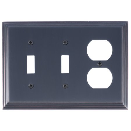 BRASS ACCENTS Classic Steps Triple - 2 Switch/1 Outlet, Number of Gangs: 3 Venetian Bronze Finish M02-S2580-613VB