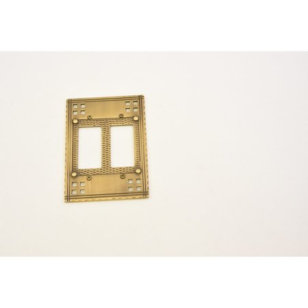 BRASS ACCENTS Arts and Craft Double GFCI, Number of Gangs: 2 Antique Brass Finish M05-S5670-609