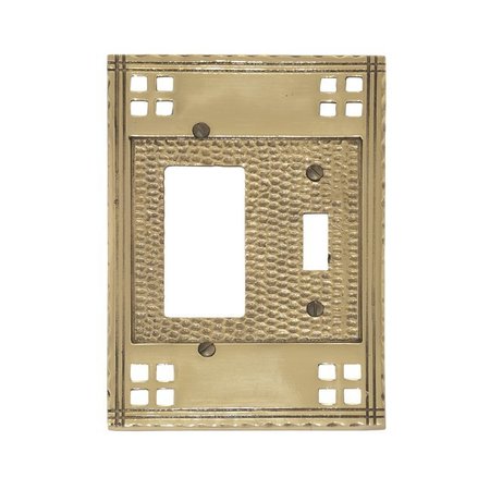 BRASS ACCENTS Arts and Craft Double - 1 Switch/1 GFCI, Number of Gangs: 2 Polished Brass Finish M05-S5671-605