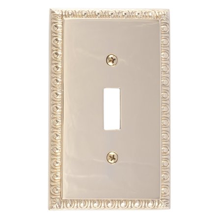 BRASS ACCENTS Egg and Dart Single Switch, Number of Gangs: 1 Polished Brass Finish M05-S7500-605