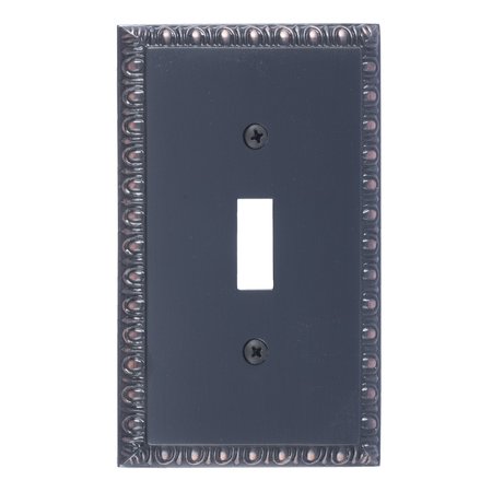 BRASS ACCENTS Egg and Dart Single Switch, Number of Gangs: 1 Venetian Bronze Finish M05-S7500-613VB