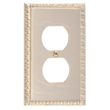 BRASS ACCENTS Egg and Dart Single Outlet, Number of Gangs: 1 Polished Brass Finish M05-S7510-605