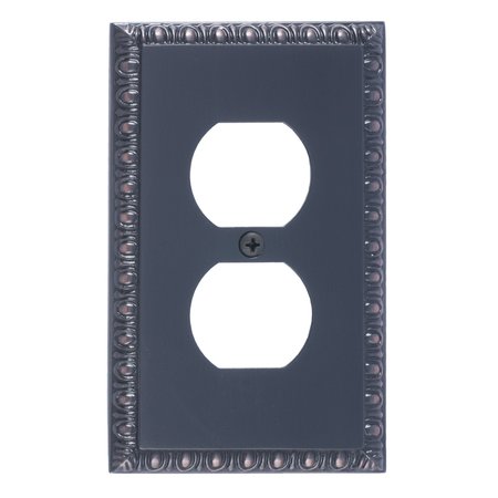 BRASS ACCENTS Egg and Dart Single Outlet, Number of Gangs: 1 Venetian Bronze Finish M05-S7510-613VB