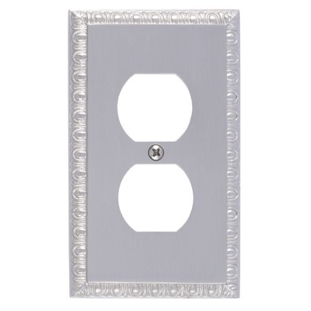 BRASS ACCENTS Egg and Dart Single Outlet, Number of Gangs: 1 Satin Nickel Finish M05-S7510-619