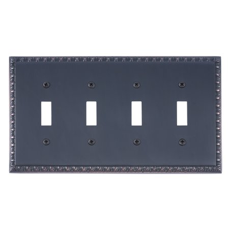 BRASS ACCENTS Egg and Dart Quad Switch, Number of Gangs: 4 Venetian Bronze Finish M05-S7591-613VB