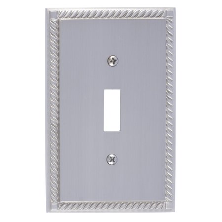 BRASS ACCENTS Georgian Single Switch, Number of Gangs: 1 Satin Nickel Finish M06-S8500-619