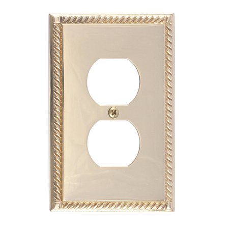 BRASS ACCENTS Georgian Single Outlet, Number of Gangs: 1 Polished Brass Finish M06-S8510-605