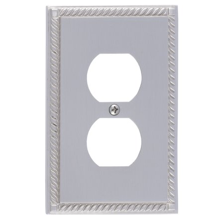 BRASS ACCENTS Georgian Single Outlet, Number of Gangs: 1 Satin Nickel Finish M06-S8510-619