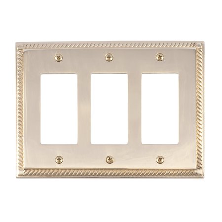 BRASS ACCENTS Georgian Triple GFCI, Number of Gangs: 3 Polished Brass Finish M06-S8590-605