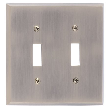 BRASS ACCENTS Quaker Double Switch, Number of Gangs: 2 Antique Brass Finish M07-S4530-609