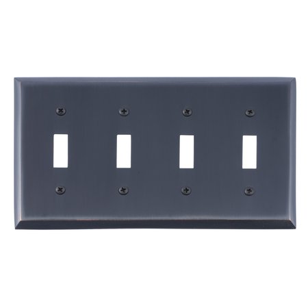 BRASS ACCENTS Quaker Quad Switch, Number of Gangs: 4 Venetian Bronze Finish M07-S4591-613VB
