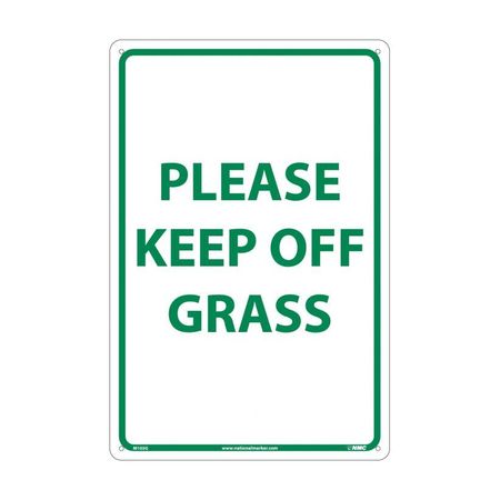 NMC Please Keep Off Grass Sign, M105G M105G