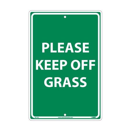 NMC Please Keep Off Grass Sign, M112G M112G