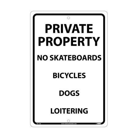 Nmc Private Property Sign, M113G M113G