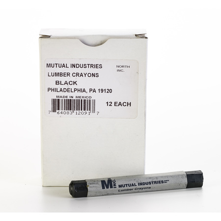 MUTUAL INDUSTRIES Lumber Marking Crayons, Water Resistant,  M16100-91