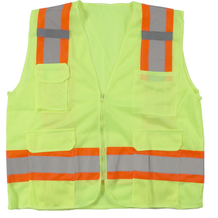 MUTUAL INDUSTRIES High Visibility Polyester ANSI Class, PK2, 10 in Height, 10 in Width M16369-1-2