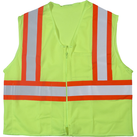 MUTUAL INDUSTRIES High Visibility ANSI Class 2 Safety, PK2, 10 in Height, 10 in Width M16376-0-7