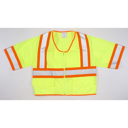 MUTUAL INDUSTRIES High Visibility ANSI Class 3 Solid, PK2, 10 in Height, 10 in Width M16392-7