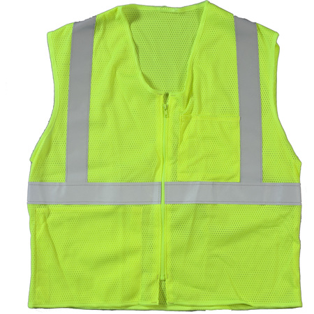 MUTUAL INDUSTRIES High Visibility ANSI Class 2 Mesh S, PK2, 10 inch Height, 10 inch Width M17005-139-3