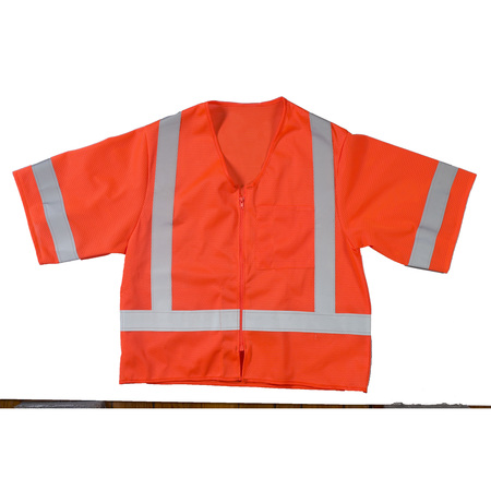 MUTUAL INDUSTRIES High Visibility ANSI Class 3 Mesh S, PK2, 10 in Height, 10 in Width M17110-45-5