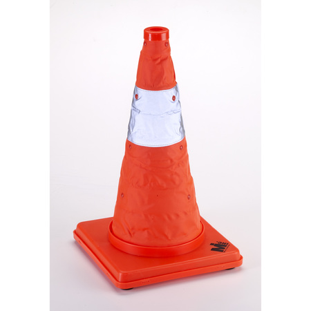 Mutual Industries Nylon Collapsible Traffic Cone, 18", PK2, Plastic, 11 inch H, 2 inch L, 12 inch W, Orange M17714-1-18