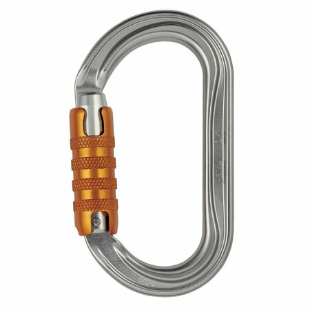 PETZL Carabiner, Auto-Lock, 4" Length, Aluminum, Gray M33A TL