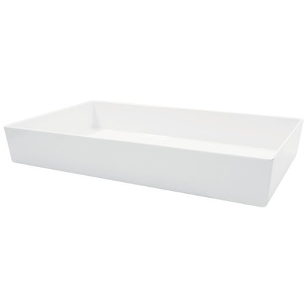 TABLECRAFT Straight Sided Bowl, Wht, 20"X12"X3" M4033WH