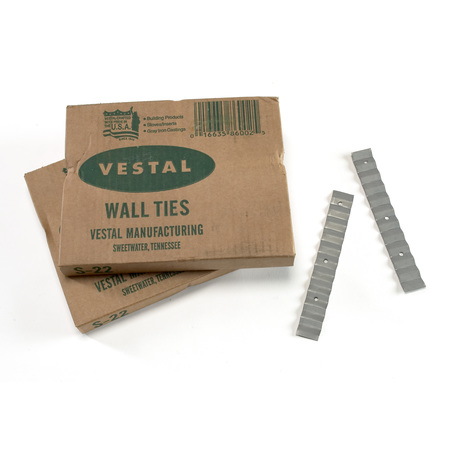VESTAL MFG Mi Wall Ties, 22 Ga 7/8" X 6 3/8" 500C (2Bx) M7100-0-22