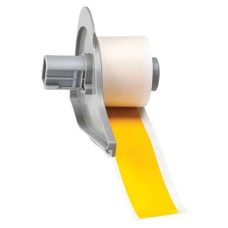 BRADY Label, Polyester, Color Yellow, 1" W M7C-1000-549-YL