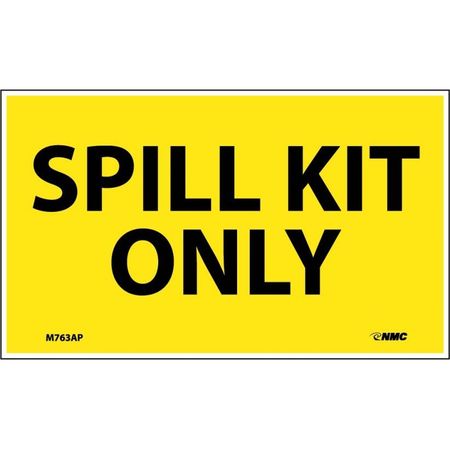 NMC Spill Kit Only Hazmat Label, Pk5 M763AP