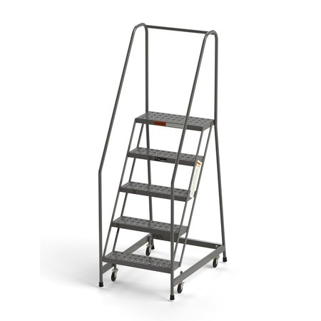 EGA PRODUCTS Industrial Rolling Ladder, 5 Steps, 24"W Perforated Tread, 450 lbs. Capacity B5026HSU