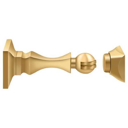 DELTANA Magnetic Door Holder 3-1/2" Lifetime Brass MDH35CR003