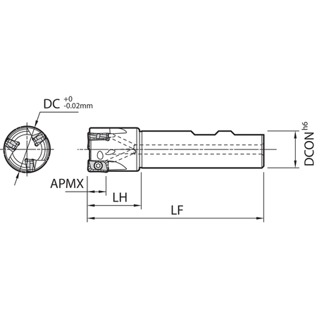 Kyocera MEW 40W32105T Standard Length Shank MEW40W32105T