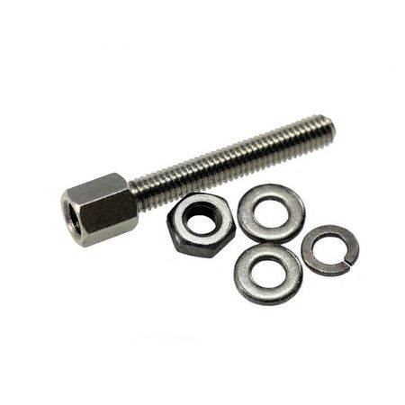 UNICORP Jack Screw Standoff, M3 Thrd Sz, 11 mm L, Stainless Steel Passivated MJAX105-M09-F09-M3