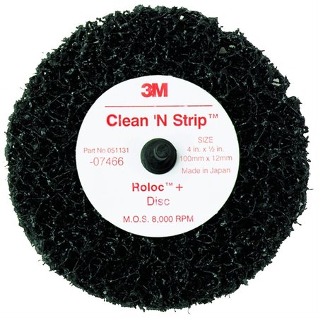 3M Scotch Brite Clean/Strip Black Disc 4"X1/2" MMM7466