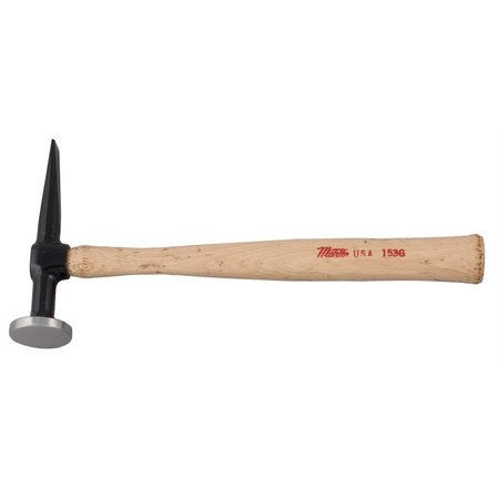 MARTIN TOOLS Cross Chisel Hammer, W/Hickory Handle 153G