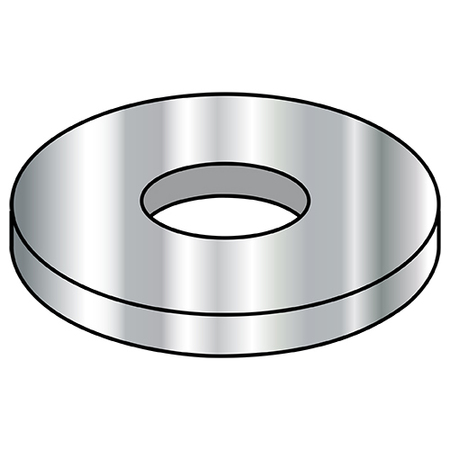 ZORO SELECT Flat Washer, For Screw Size .531- 1.062" , Stainless Steel Passivated Finish, 1000 PK MS15795-818