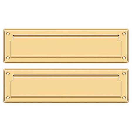 DELTANA Mail Slot 13-1/8" With Interior Flap Lifetime Brass MS212CR003