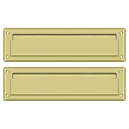 DELTANA Mail Slot 13-1/8" With Interior Flap Bright Brass MS212U3