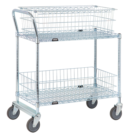 IRSG Mobile Cart with 2 shelves/2 wire baskets MSC-1836C-1