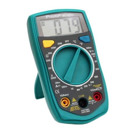 Proskit Multimeter, Digital, 3 1/2 MT-1233C