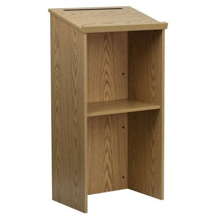 Flash Furniture Stand Up Lectern, Oak MT-M8830-LECT-OAK-GG